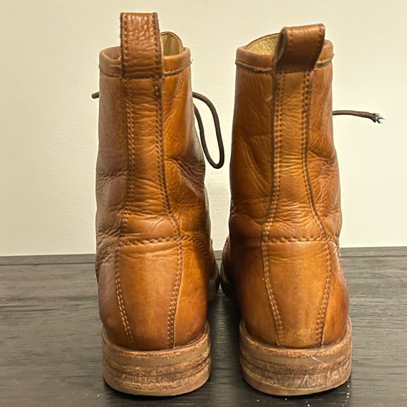 Frye Veronica Combat Boot Brown Lace Up #3476276 Women’s Size 7.5 B - Picture 4 of 11